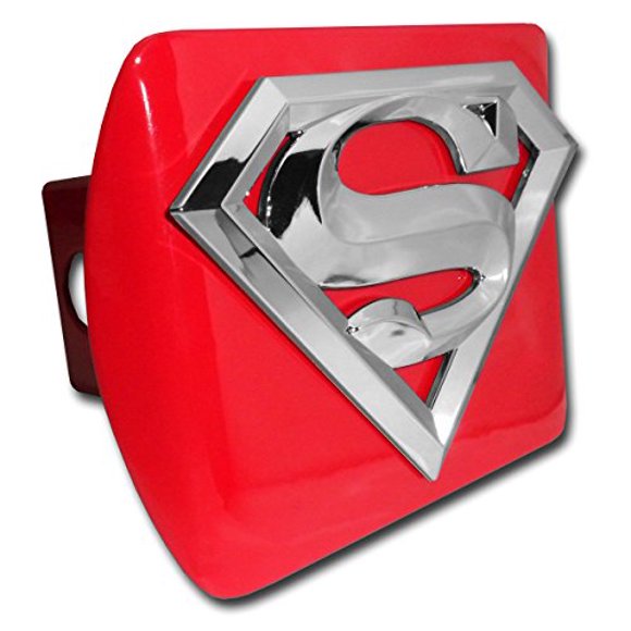 Superman Chrome et Rouge Tout Métal Couverture d'Attelage