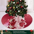 thumbnail image 6 of FMSHPON Valentine's Day Beautiful FlowersHearts Xmas Christmas Tree Skirt Stand Mat for Holiday Party Decoration Indoor Outdoor 48 inches, 6 of 6