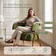 thumbnail image 4 of LAZZO Modern Velvet Barrel Accent Chair, Comfy Upholstered Reading Armchair for Living Room Bedroom, Green, 4 of 9