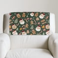 thumbnail image 2 of TSOVTHRID Recliner Headrest Protector Couch Head Rest Covers Non Slip Sofa Headrest Covers for Furniture Home Christmas Decoration 17x27 in, Santa Claus Gingerbread Man Candy Print, 1 Piece, 2 of 7