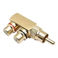 thumbnail image 5 of Splitter Adapter AV Splitter Plug -Plated Metal 90 Degree, 5 of 8