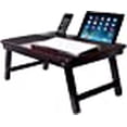 thumbnail image 3 of Sofia + Sam Multi Tasking Laptop Bed Tray - Supports Laptops Up to 18 Inches - Walnut (Left Handed Tray), 3 of 3