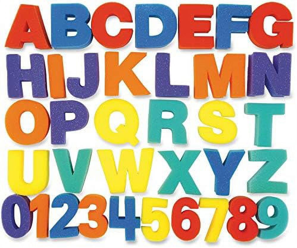 Paint Sponges, Letters & Numbers Set, 3", 36 Pieces, Assorted