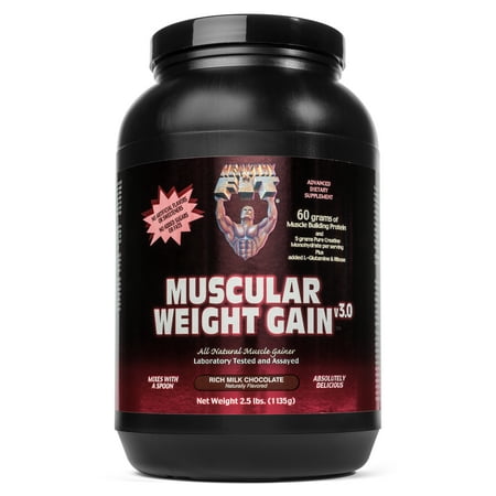 HEALTHY N FIT - Muscular Weight Gain, 2.5lb -Chocolate - Time Release Protein, Creatine, Glutamine