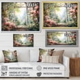 thumbnail image 4 of Designart "Gazing through Country Window at Pink Blossoms II" Floral Framed Wall Art Decor - Traditional Pink Window Entryway Framed Wall Art, 4 of 6