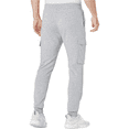 thumbnail image 2 of Adidas MEDIUM GREY HEATHER/BLACK Men's Tapered Fleece Cargo Pants, US 2X-Large, 2 of 4