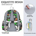 thumbnail image 5 of Cute Dinosaur Pattern Backpack for School,Cute School Bag,Schoolbag with Adjustable Shoulder Straps & Padded Back,13.4"x11"x4.7", 5 of 6