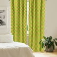 thumbnail image 2 of Ambesonne Mardi Gras Curtains, Retro Pattern Stars, Pair of 28"x84", Purple Fern Green Yellow, 2 of 5