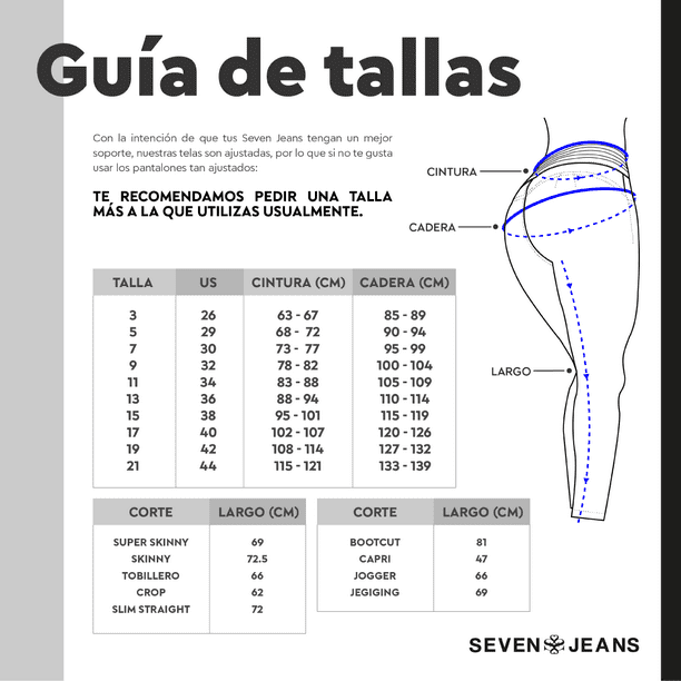 Jeans Seven pantalon 1170PTFO levanta pompa mujer pushup mujer skinny Seven Jeans 1170 PTFO Estilo Colombiano Talla 5 Walmart en linea