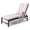 Pink & White, variant on Pellebant Outdoor Chaise Lounge Cushion with Pillow and Side Pocket Waterproof Lounge Chair Cushion 72" x 22"(2-Pack, Black & White Stripes)