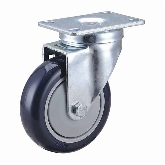 Manufacturer Varies Swivel Plate Caster,4 in Dia,300 lb,Blue 49H613