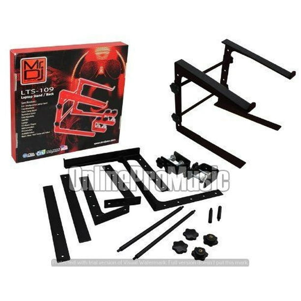 DJ Laptop Computer Stand Mobile Disc Jockey PC Table Rack Mount Clamp
