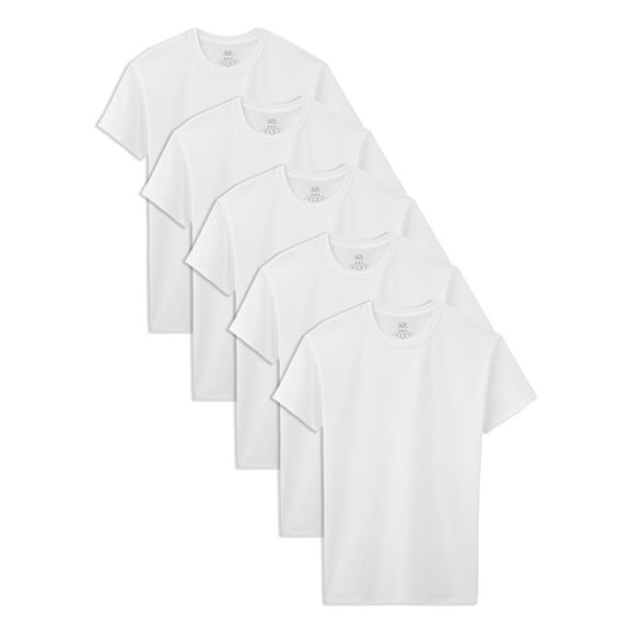 Fruit Of The Loom White Crew Undershirts, 5 Pack (Little Boys & Big Boys)
