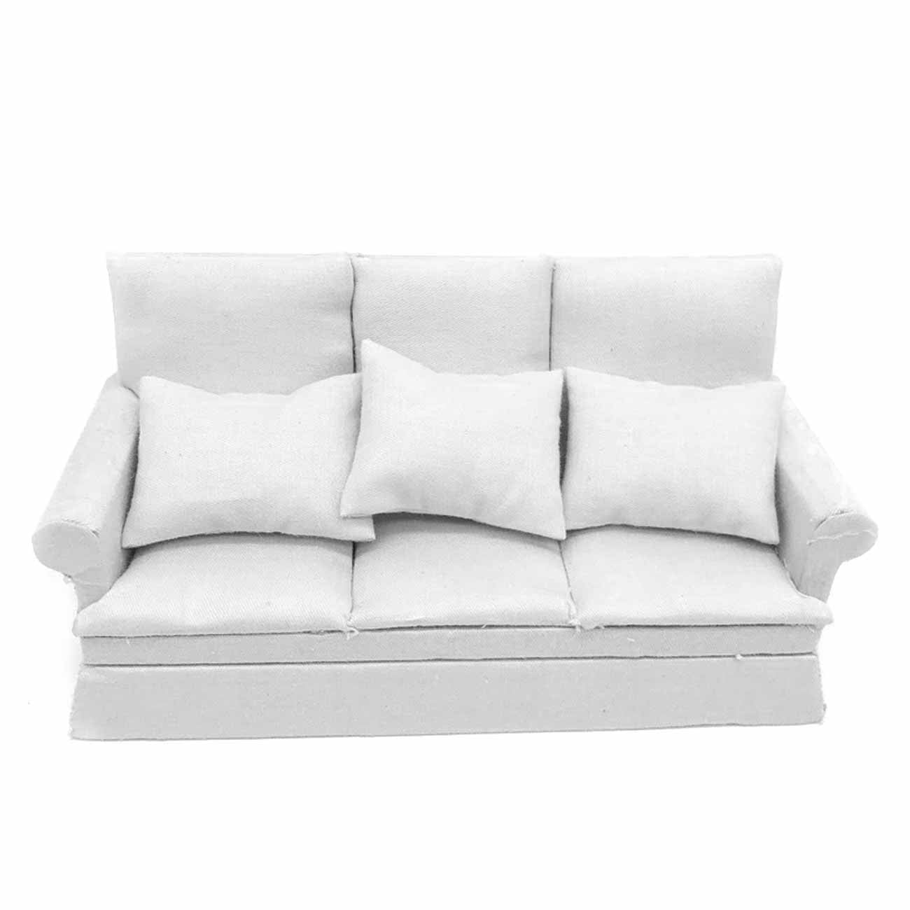 Dollhouse accessories 1:12 scale pillows Green & white plaid pillows