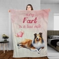 thumbnail image 3 of Every Fart is Love Note Shetland Sheepdog Guilty Face Happy Valentine's Cozy Fleece Blanket Sheltie Dog Lover Gifts Warm Soft Throw Blanket - 01016, 3 of 5