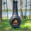Outdoor Chimenea Fireplace - Prairie in Charcoal Finish (Without Gas)
