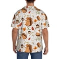 thumbnail image 3 of Fuzoiu Squirrel Print Men's Casual Short,Men's Short Sleeve Shirt,Mens Casual Button Down Shirts,Cuban Collar Summer Shirt for Beach, Vacation, and Outdoor Activities-3X-Large, 3 of 5