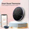 thumbnail image 5 of BIMZUC Wireless WiFi Smart Thermostat Boiler Heating LED Display Voice APP Control AC95-240V Energy Saving Round Temperature Controller White 3.94 inches / 10 cm, 5 of 9