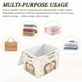 thumbnail image 7 of Hedgehogs Popcorn Storage Basket for Shelves Foldable Container Organizer for Organizing Toys Clothes Books with Handles, 7 of 7