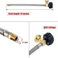 thumbnail image 2 of HAOAN RV Propane Hoses with Gauge Stainless Steel Braided Connector  15 Inch  2 Packs, 2 of 7