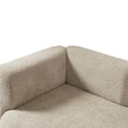thumbnail image 4 of Miniyam Boucle Chaise Lounge Chair, One Arm Upholstered Chaise Sofa with Single-Sided Back and Legs for Living Room, Camel, 4 of 7
