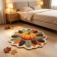 thumbnail image 4 of Zynviq 23.6" X 23.6" Area Rugs Pumpkin Thanksgiving Throw Rug Polyester Novelty Multicolor Washable Small Rug for Couch, 4 of 6