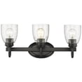 thumbnail image 3 of Beaumont Lane 3 Light Elegant Seeded Glass Vanity Light in Black, 3 of 3