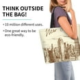 thumbnail image 2 of Fotbe New York Bolsa Tote Estética de Lona con Estampado para Mujer - Bolsa Reutilizable de Hombro Casual para Vacaciones, Compras, Trabajo y Gimnasio, 2 of 8