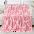 thumbnail image 1 of Throw Blanket,Bedding,50" X 60" Bed Throw Blanket Bow Pattern Throw Blanket for Home Decor and Gift Microfiber Blanket Bow Blanket Plush Bedding Soft Cozy Throw B,Throw Blanket For Couch, 1 of 4