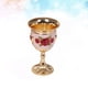 thumbnail image 5 of EeaseMX Copa de aleación de zinc estilo incrustación, copa de vino tallada, copa de cristal de licor blanco, copas para fiesta en el bar en casa (flor roja blanca dorada, patrón de flores al azar), 5 of 7
