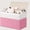 Pink & White, variant on Timeyard Large Storage Box with Lids, Collapsible Sturdy Storage Organizer Chest Bin Basket for Bedroom, Closet ,25"x13"x16", (Beige & White)
