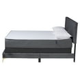 thumbnail image 3 of Baxton Studio Abberton Modern and Contemporary Grey Velvet and Gold Metal Queen Size Panel Bed, 3 of 9
