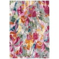 thumbnail image 3 of SAFAVIEH Lillian Beryl Abstract Floral Area Rug, Grey/Pink, 6'7" x 6'7" Round, 3 of 9
