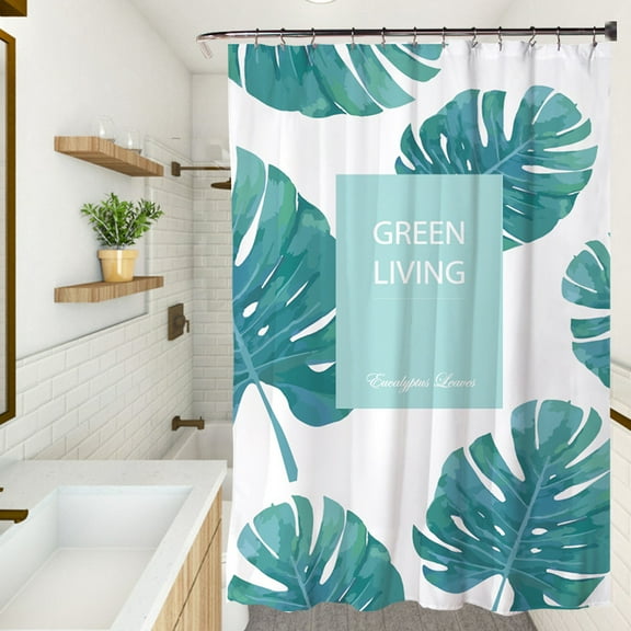 Small Fresh Series Household Shower Curtain Toilet Bathroom Curtain Hand-painted Waterproof Shower Curtain 1.8M * 2.0M