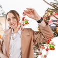 thumbnail image 1 of Christmas Keychain Doll Pendant Santa Claus Mobile Phone Chain DIY Beads Hand Painted Hand Beads, 1 of 6