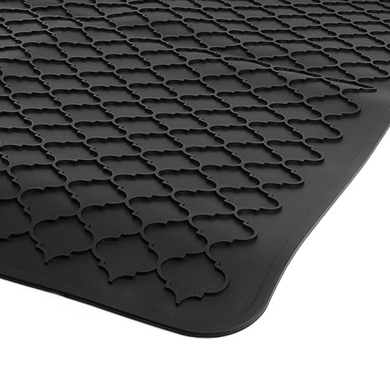 Yajisi Silicone Electric Stove Top Cover Mat 27.8 x 19.9 inches Multifunctional Dish Drying Mat Cooktop Protector, Black
