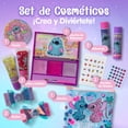 thumbnail image 4 of Maquillaje para Niñas de Stitch, Set de Maquillaje Infantil Lavable con Bálsamos, Brillos, Paleta con Brocha, Clips, Espejo y Bolsa de PVC, Regalo Seguro y Adorable, 4 of 8