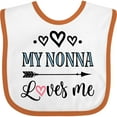 thumbnail image 3 of Inktastic My Nonna Loves Me Girls Girls Baby Bib, 3 of 4