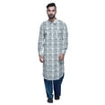 thumbnail image 2 of Atasi Kurta Pathani en Rayonne Imprimée avec Salopette Solide pour Hommes Tenue de Fête, 2 of 5