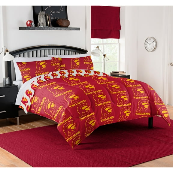 The Northwest Company USC Trojans 5-Piece Queen Bed in a Bag Set