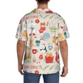 thumbnail image 5 of KLL Christmas and New Year Print Men's Shirt Short Sleeve Button Down Summer Cuba Beach Shirts- Small, 5 of 7