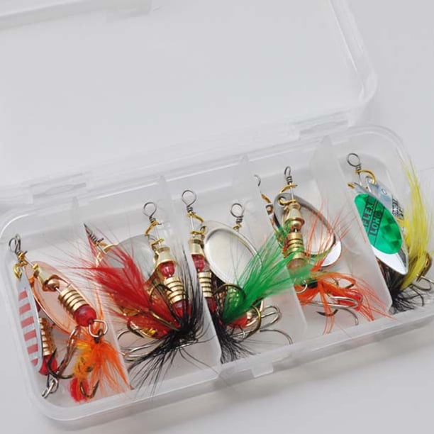 30pcs/10pcs a Box Mixed Colors Fishing Lures Spoon Bait Kit Metal Hard