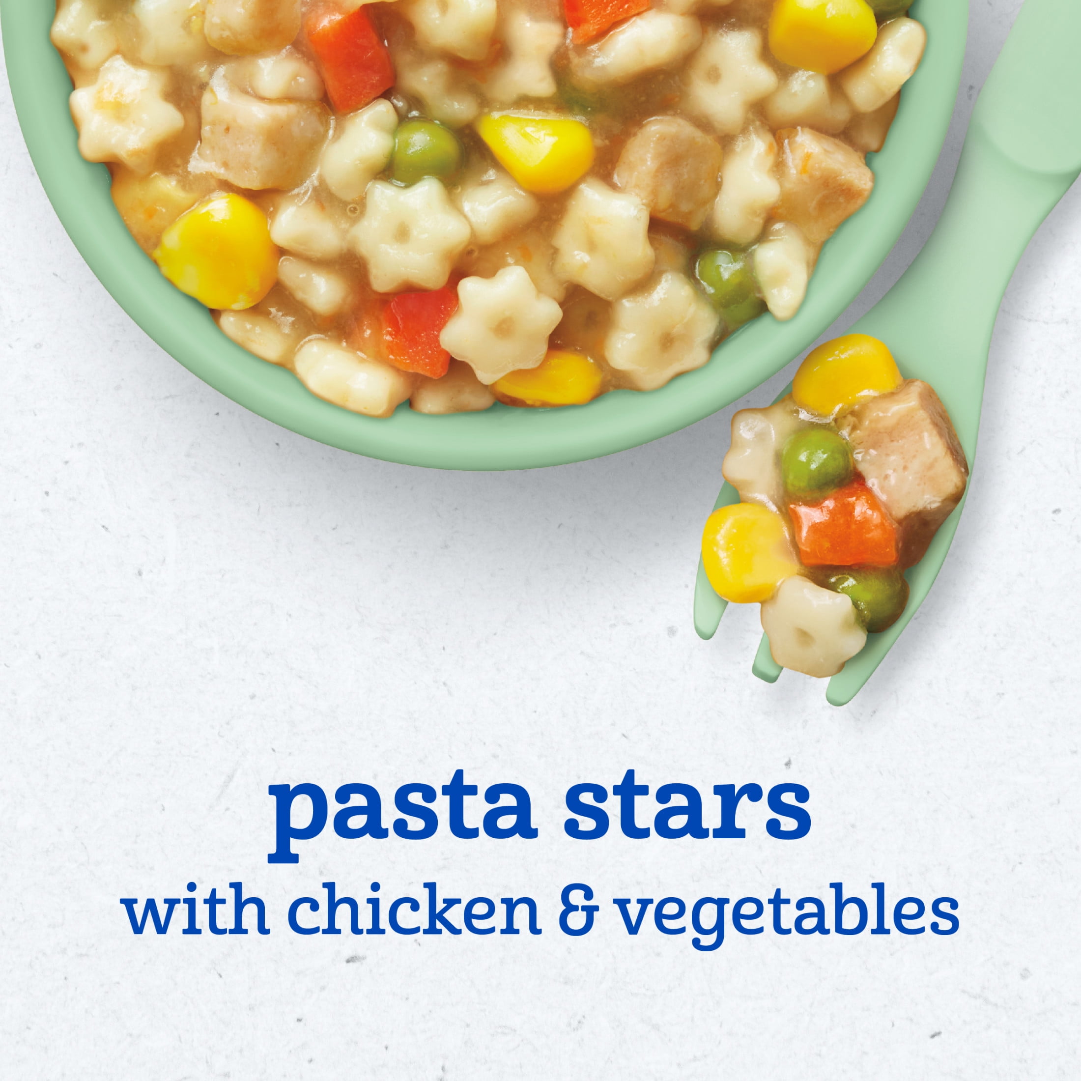(12 pack) Gerber Mealtime for Toddler, Pasta Stars with Chicken and Vegetables Toddler Food, 6 oz Tray
