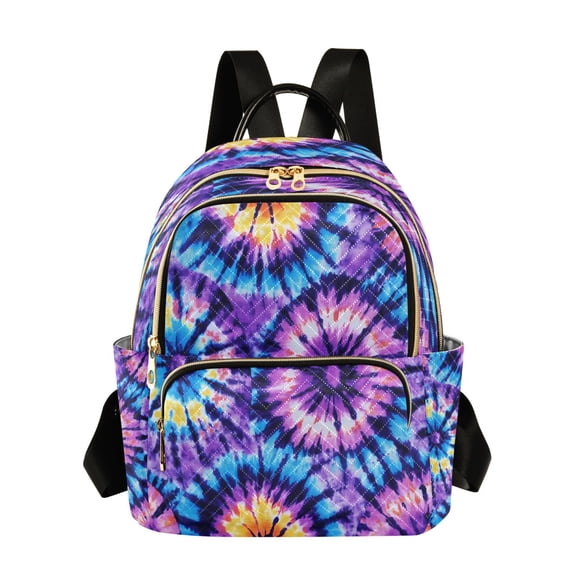 ALAZA Art Tie Dye Purple Womens Travel Laptop Backpack Large Daypack Ladies Shoulder Bags S
