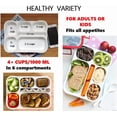 thumbnail image 4 of xianlin-Bento Box Kids Lunch-Box | Kid Snack Containers | Leakproof School Bentobox 6 Compartment Container for Boys Girls Adults Lunches, Includes Utensils | Red, 4 of 4