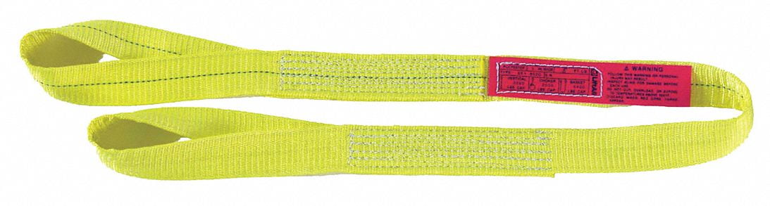 Type 4 Web Sling Number of Plies: 2 16 ft Twisted Eye and Eye 2 W Polyester 
