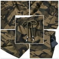 thumbnail image 3 of Satankud Men's Casual Cargo Shorts Classic Relaxed Drawstring Stretch Elastic Waist Beach Shorts with 5 Pockets CamoArmy-36, 3 of 8
