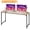 Nature, variant on 32 inch Computer Desk, Study Writing Table for Small Space, Save Space Office Desk with Metal Legs, Modern Steel Frame Wood PC Workstation for Home Office, Vintage
