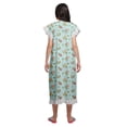 thumbnail image 4 of Moomaya Printed WoMen's Nightdress Mid Calf Length Cotton Short Sleeve Sleepwear, 4 of 6