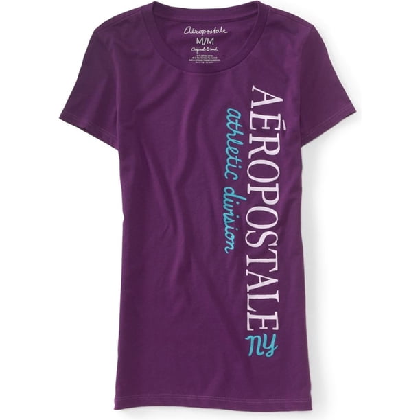 Aeropostale - Camiseta gráfica para mujer, color pop, color morado, grande